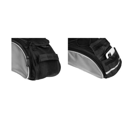 Kerékpártáska SR14096 - prakktikus tároló kerékpározáshoz, vízálló anyagból, sok zsebbel, könnyű és strapabíró.