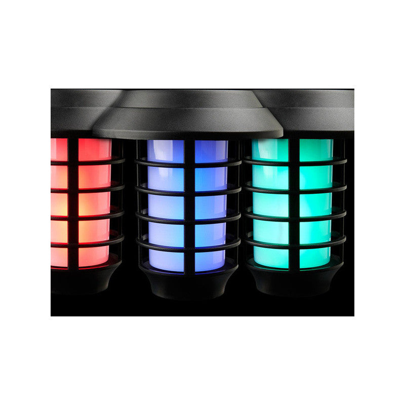 Kert lámpa napkollektoros fáklya lámpa rgb távirányítóval