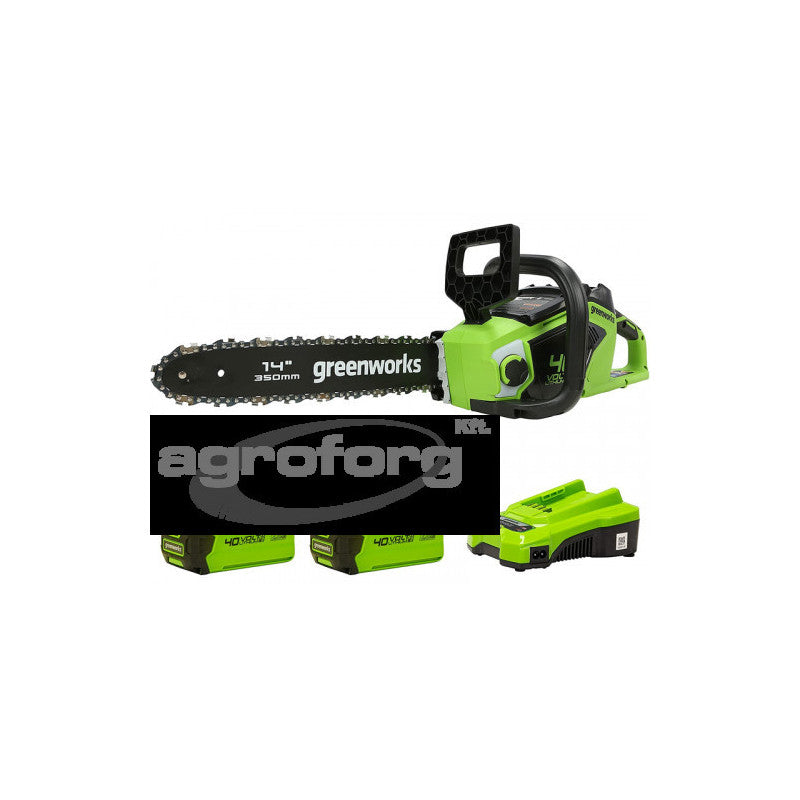 Láncfűrész készlet akkumulátoros Greenworks GD40CS15K2X 40 v, 3/8-1.3-52 szemes, akku- és töltővel