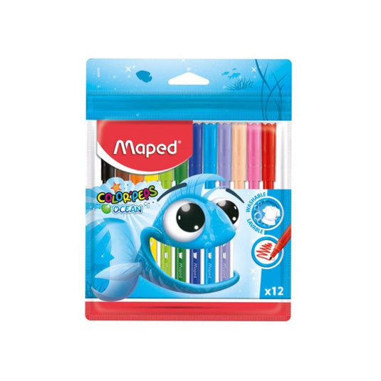 MAPED: Color Peps Ocean kimosható filctollkészlet, 2mm - 12 db