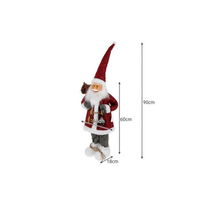 Mikulás - Karácsonyi díszfigura 60cm Ruhhy 22354