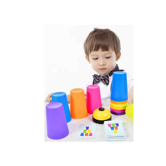 Monstessori Toys Stack Cup játék kártyával