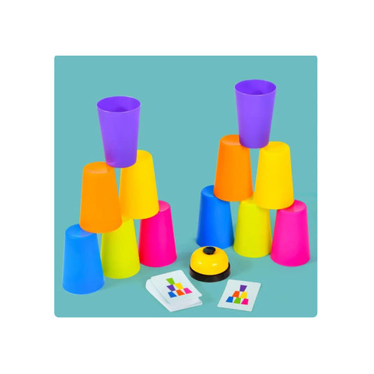 Monstessori Toys Stack Cup játék kártyával