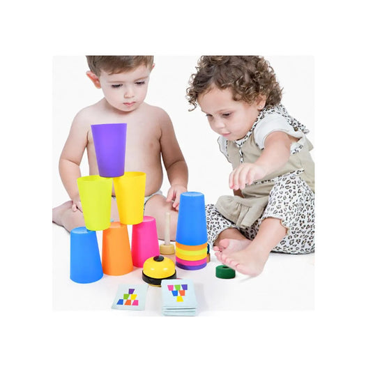 Monstessori Toys Stack Cup játék kártyával