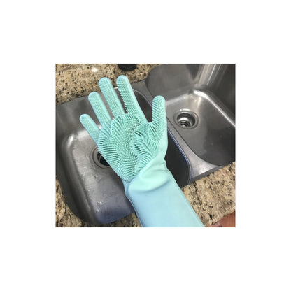 Mosogatós kesztyű szilikon konyhai súrolóval