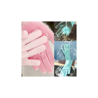 Mosogatós kesztyű szilikon konyhai súrolóval