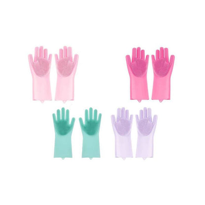 Mosogatós kesztyű szilikon konyhai súrolóval