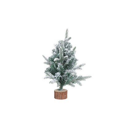 Műfenyő hóval díszítve kicsi 50cm íróasztal dekoráció