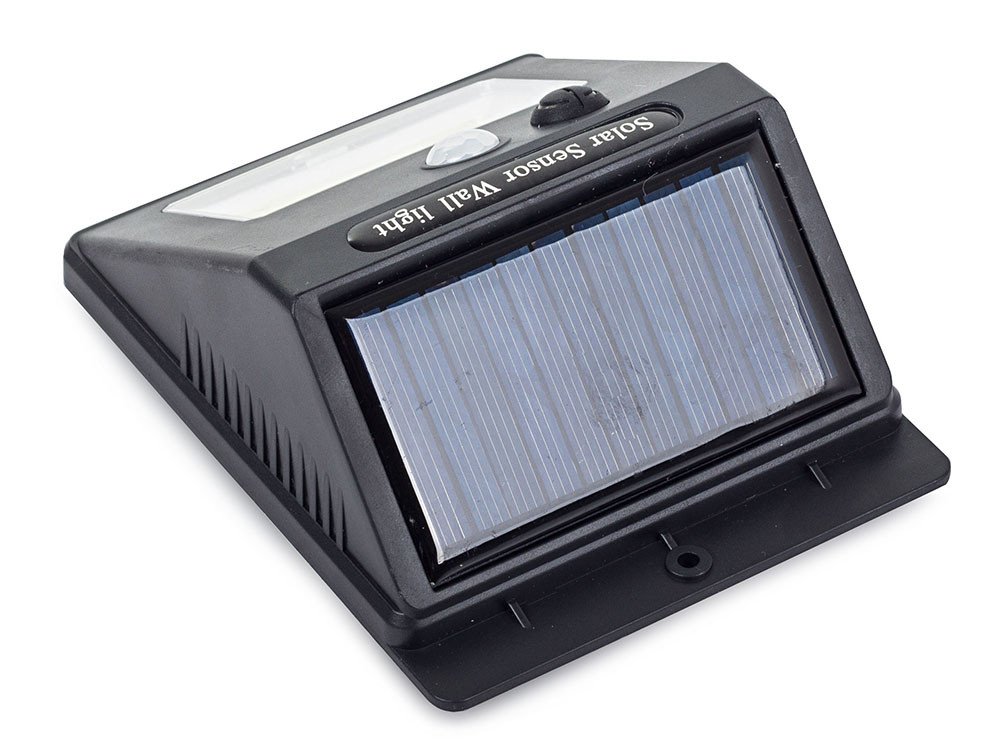 Napelemes kültéri led fali lámpa cob mozgásérzékelővel vízálló 350 lumen