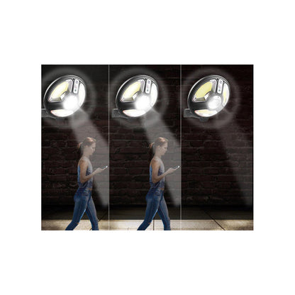 Napenergiával működő lámpa 150 LED-del és alkonyat érzékelővel