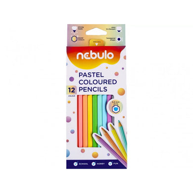 Nebulo színes ceruza 12db - Hatszög - Pasztell