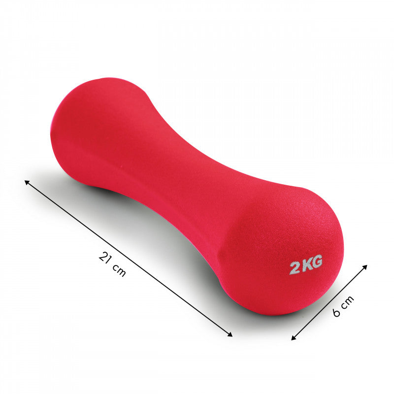 Neoprén súlyzó készlet 2x2 kg - fitness, edzés, erősítés, otthoni edzés, súlyzó, edzőtermi felszerelés