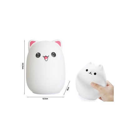 RGB távirányítós LED macska éjszakai fényző - távirányítós RGB LED macska éjszakai lámpa