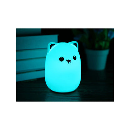 RGB távirányítós LED macska éjszakai fényző - távirányítós RGB LED macska éjszakai lámpa