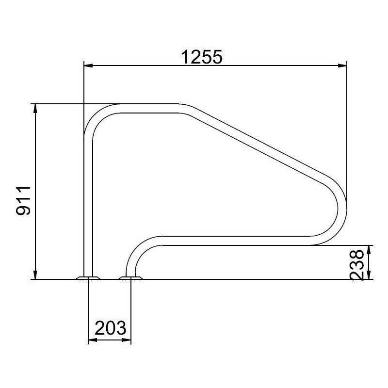 Rozsdamentes korlát, FX-01, AISI316, 911 x 1255 mm, 1 darabos kiszerelés, modern design, magas minőségű anyagból