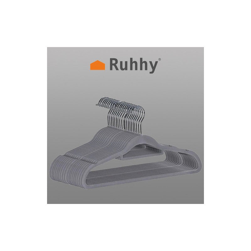 Ruhaakasztó 20 darab - szürke Ruhhy 22535