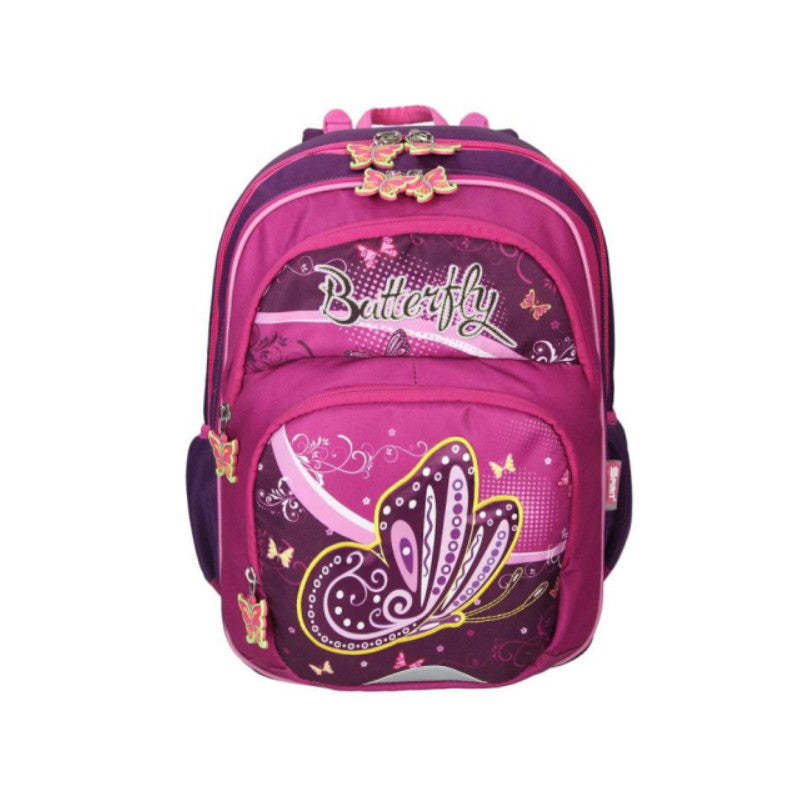 Spirit Pillangós lila-pink ergonomikus iskolatáska