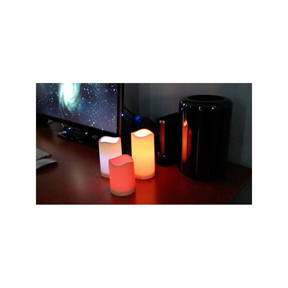 Színes LED gyertyák távirányítóval, 3 db, 12 színben