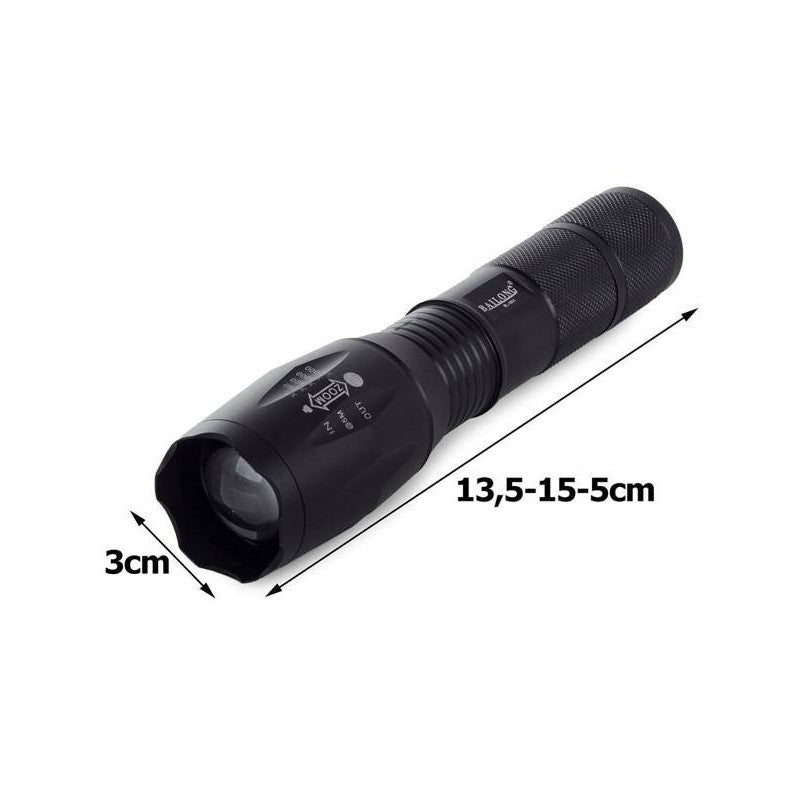 Taktikai LED zseblámpa Cree Zoom XM-L3-U3 LED-del