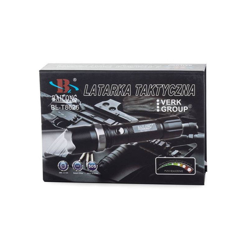Taktikai LED zseblámpa zoom xml t6 elemmel
