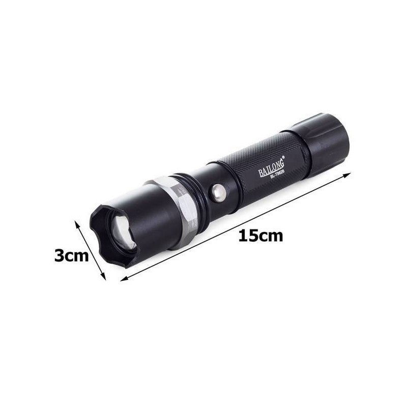 Taktikai LED zseblámpa zoom xml t6 elemmel