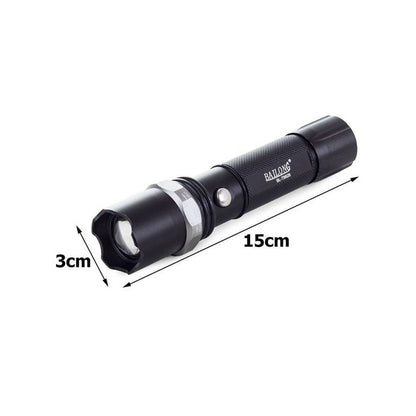 Taktikai LED zseblámpa zoom xml t6 elemmel