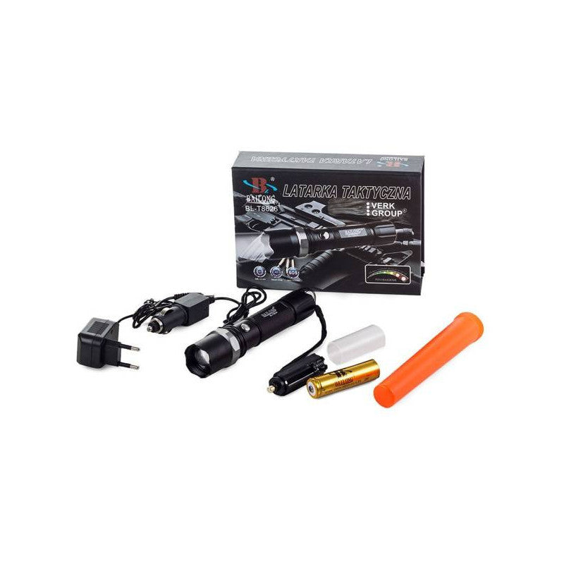 Taktikai LED zseblámpa zoom xml t6 elemmel