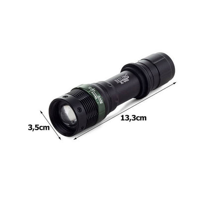 Taktikai zseblámpa zoom Cree LED-del - Bailong XML-T6