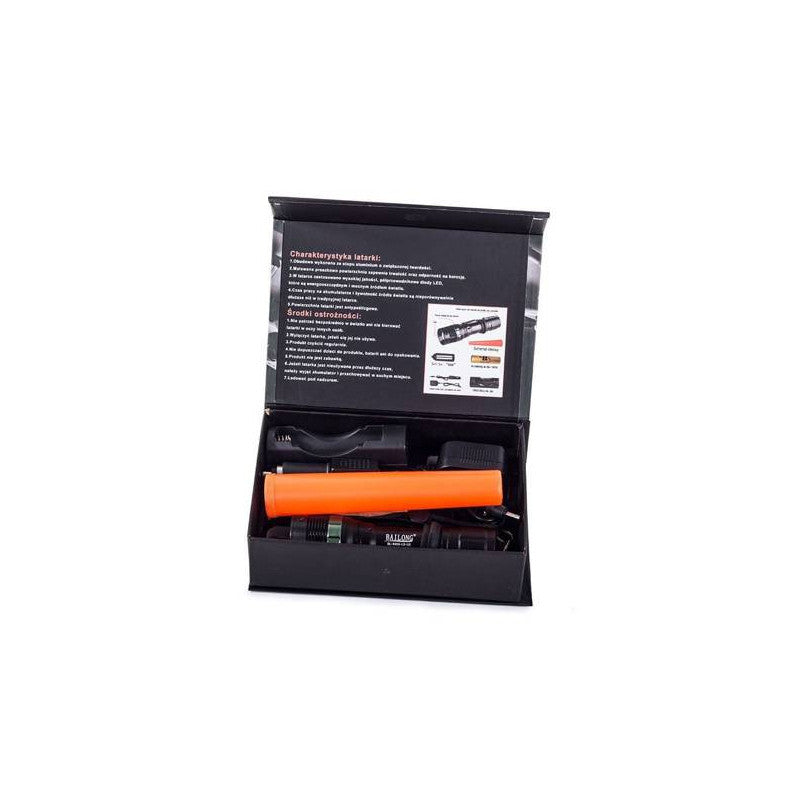 Taktikai zseblámpa zoom Cree LED-del - Bailong XML-T6