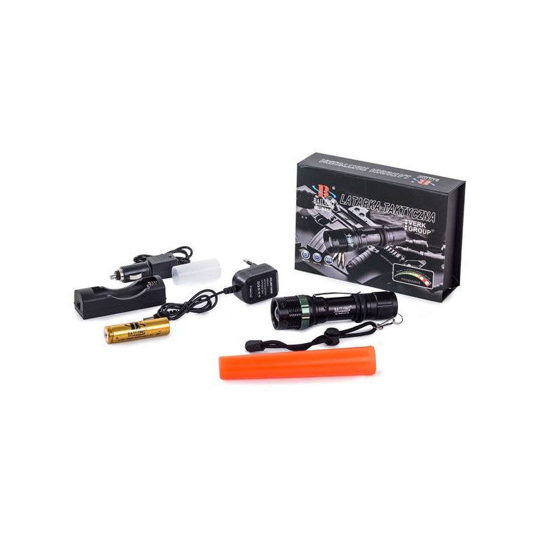 Taktikai zseblámpa zoom Cree LED-del - Bailong XML-T6