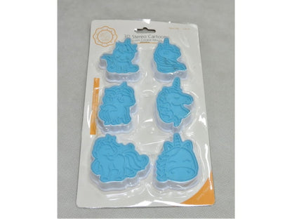 Unikornis süteménykiszúró forma, 6 db