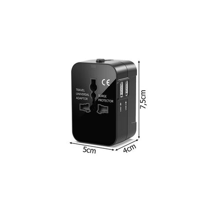 Univerzális 2x USB adapter dugó csatlakozó UK USA EU AUS - világszerte használható
