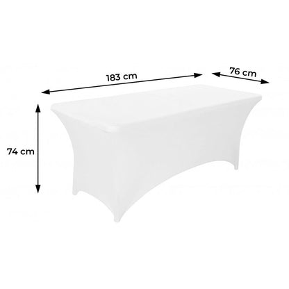 Univerzális asztalterítő fekete színben 180 cm hosszú asztalra, rugalmas anyagból