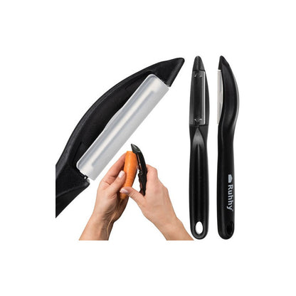 Univerzális hámozó Ruhhy 23014 - gyümölcs, zöldség, konyhai segédeszköz - rozsdamentes acél, ergonomikus markolat