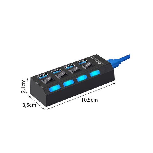 USB port elosztó 4 portos USB 3.0 támogatással