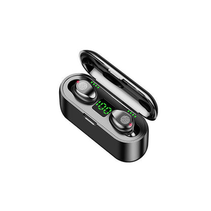 Vezeték nélküli Bluetooth fejhallgató F9 powerbankkal - hosszú üzemidő, töltési lehetőség