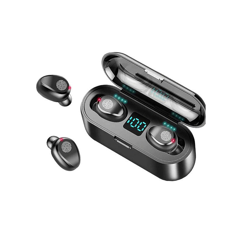 Vezeték nélküli Bluetooth fejhallgató F9 powerbankkal - hosszú üzemidő, töltési lehetőség