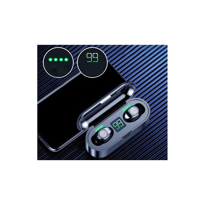 Vezeték nélküli Bluetooth fejhallgató F9 powerbankkal - hosszú üzemidő, töltési lehetőség