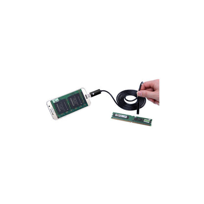 Vizsgálókamera Androidhoz és PC-hez USB csatlakozással, 10m hosszú vezetékkel és LED világítással