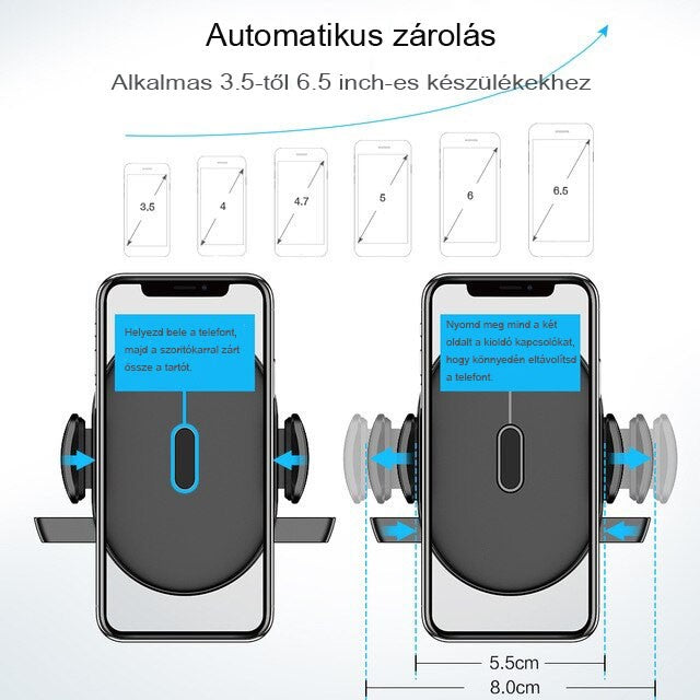 Univerzális autós telefontartó 4-6"