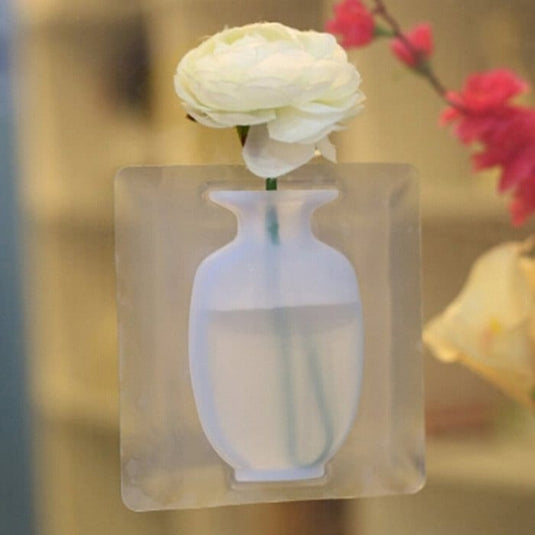 Öntapadós fali szilikon váza