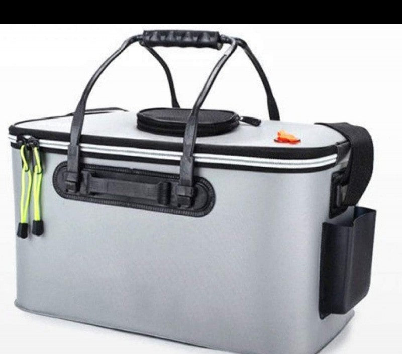 Összecsukható horgásztáska halhordozó kialakítással