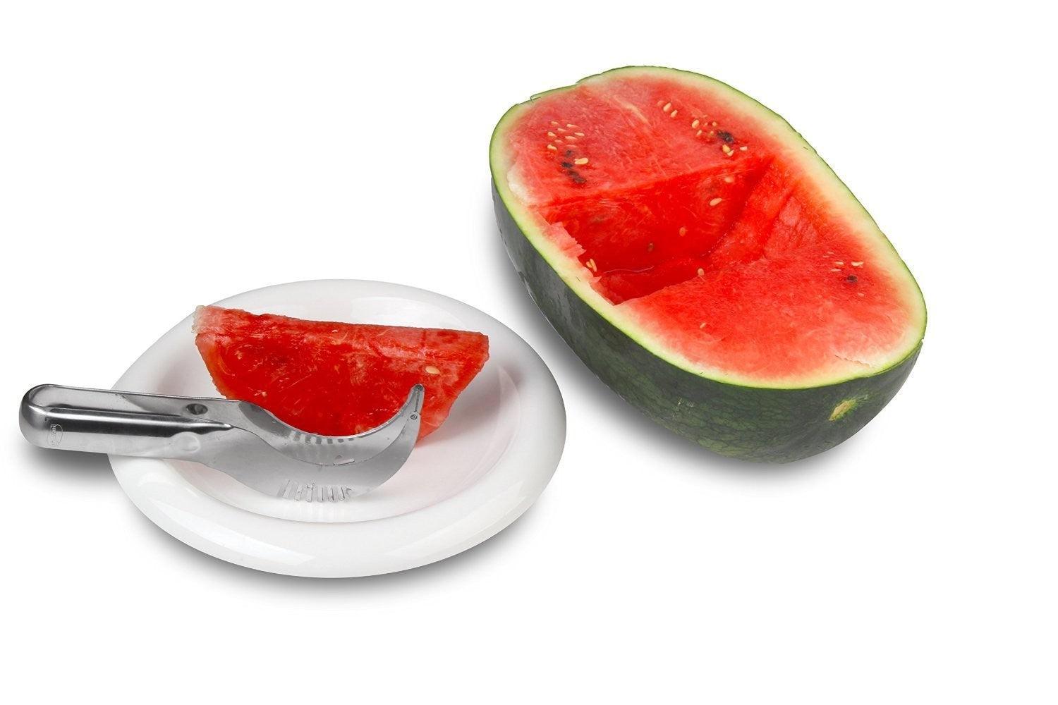 Dinnyeszeletelő szervírozó
