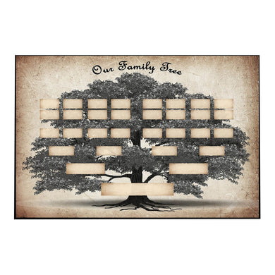 Művészi családfa sablon, fali családfa plakát