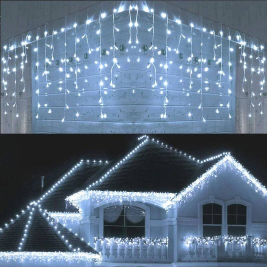 180 LED-es 8 programos karácsonyi jégcsap fényfüzér