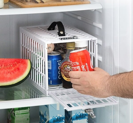 Zárható élelmiszertároló hűtőbe