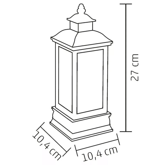 Lámpás vízkeveréssel, csillámokkal (katona figurás)