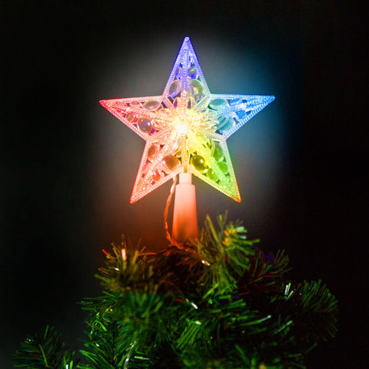 Karácsonyi LED-es csillag csúcsdísz