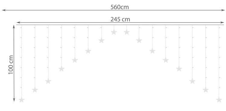 LED csillagos fényfüggöny