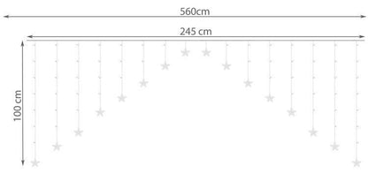 LED csillagos fényfüggöny